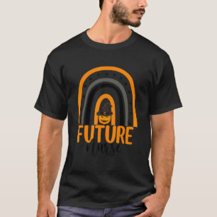 Future Nurse Nursing Rainbow Pumpkin Halloween Cos T-Shirt