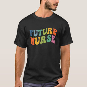 Future Nurse Nursing School Retro Groovy T-Shirt
