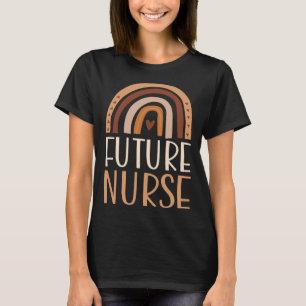 Future Nurse Nursing School Trendy Bohemian Rainbo T-Shirt