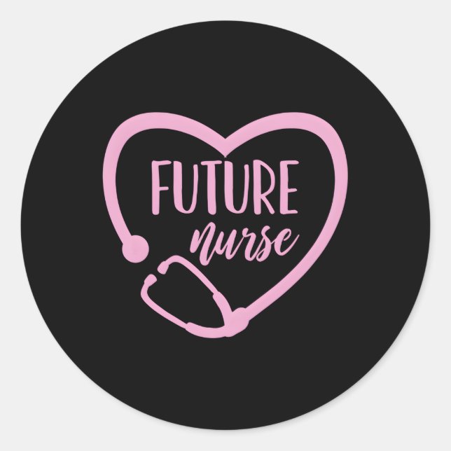 Future Nurse Nursing Student Nursing School Classic Round Sticker (Front)