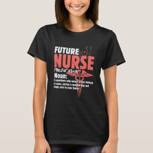 Future Nurse Superhero Scrubs Medical Caregiver De T-Shirt