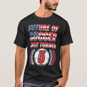 Future Of Soccer Just Turned 3 Birthday Party Cele T-Shirt