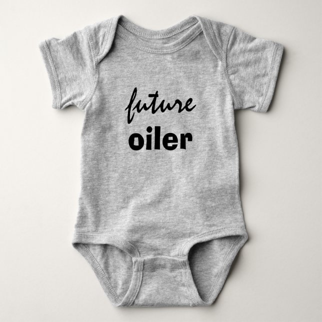 future oiler baby bodysuit (Front)