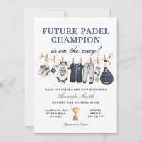 Future Padel Champion Boy Clothesline Baby Shower