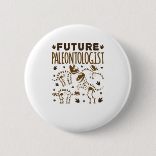 Future Paleontologist Paleontology Dinosaur Bones 6 Cm Round Badge