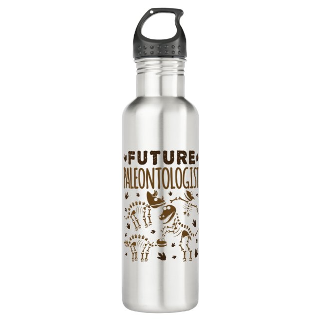Future Paleontologist Paleontology Dinosaur Bones 710 Ml Water Bottle (Front)