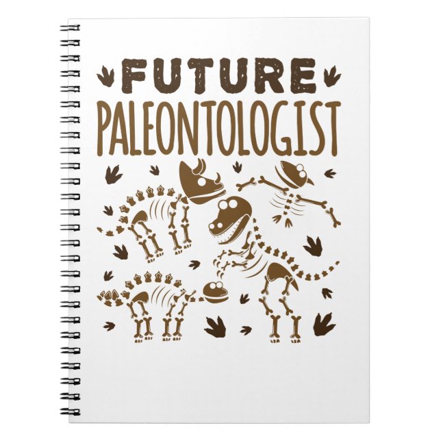 Future Paleontologist Paleontology Dinosaur Bones Notebook (Front)