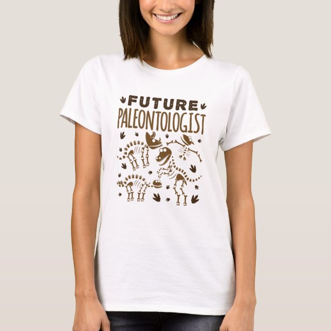 Future Paleontologist Paleontology Dinosaur Bones T-Shirt (Front)