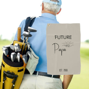 Future Papa Pregnancy Announcement Golf Towel