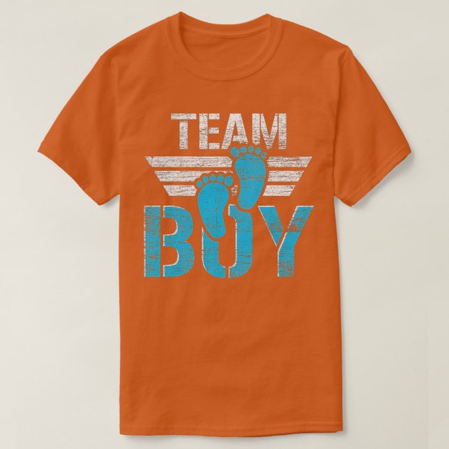 Future Parents Team Boy Baby Announcement Gender R T-Shirt (Design Front)