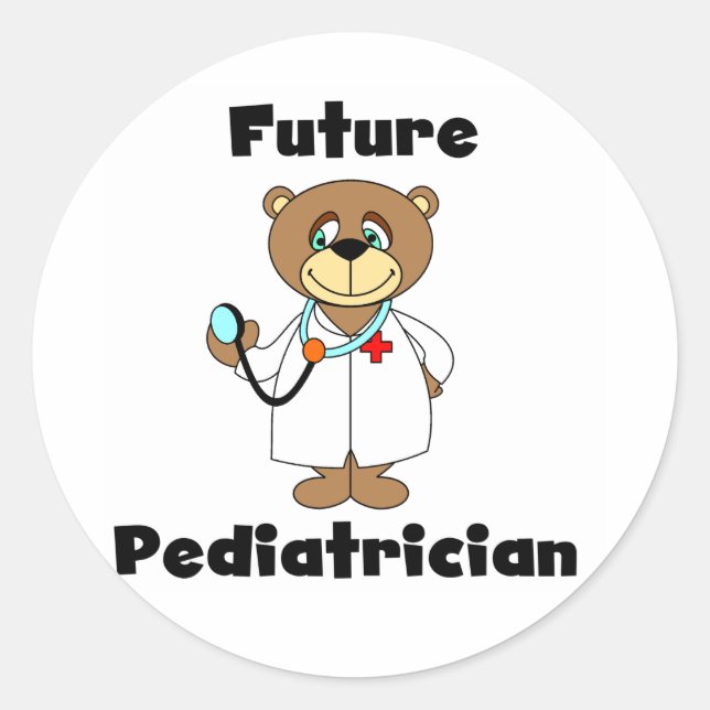 FUTURE PEDIATRICIAN CLASSIC ROUND STICKER (Front)