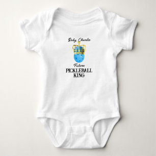 Future Pickleball King Baby Blue Personalised Bodysuit