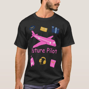 Future Pilot Aviation Careers For Girls Women Airp T-Shirt