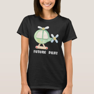 Future Pilot Boys Girls Toddler Kids Helicopter Ch T-Shirt