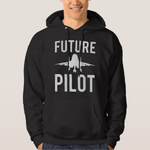 Future Pilot Gift For Boys Girls Flight School Hoodie