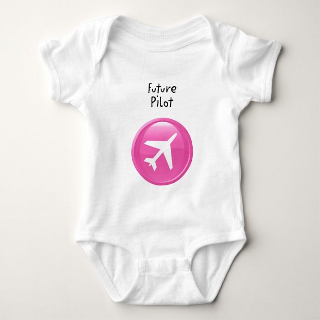 Future Pilot - Girl Baby Bodysuit (Front)