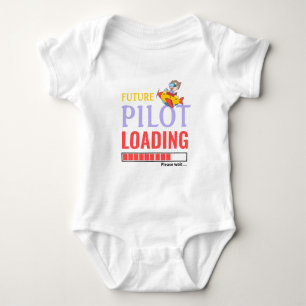 Future Pilot Loading Funny Personalised Unisex Baby Bodysuit