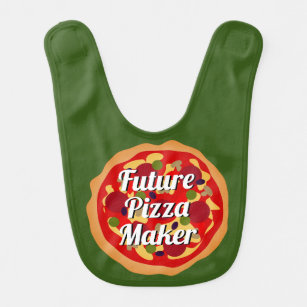 Future Pizza Maker funny italian food baby bib