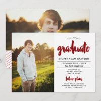 Future Plans 2 Photo Graduation Invitation