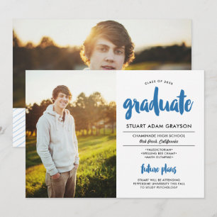Future Plans 2 Photo Graduation Invitation
