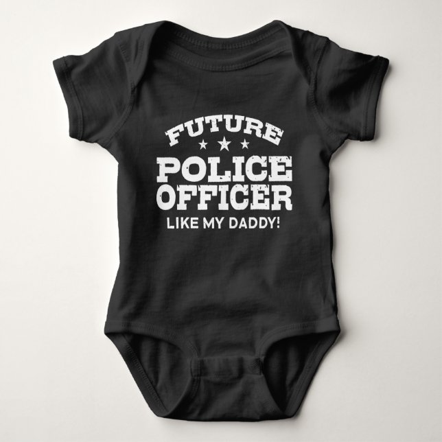 Future Police Officer Baby Bodysuit (Front)