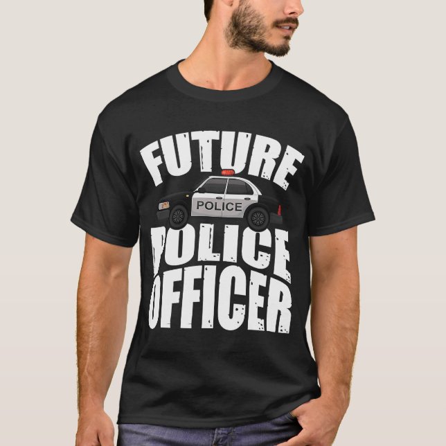 Future Police Officer Blue Line T-Shirt (Front)
