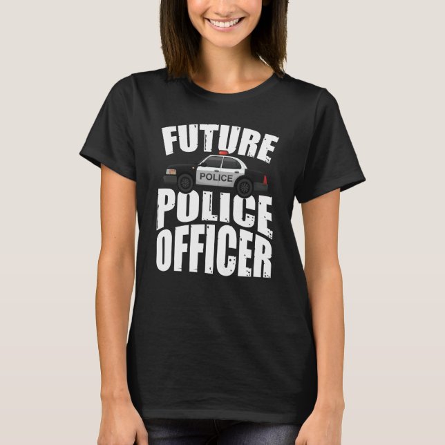 Future Police Officer Blue Line T-Shirt (Front)