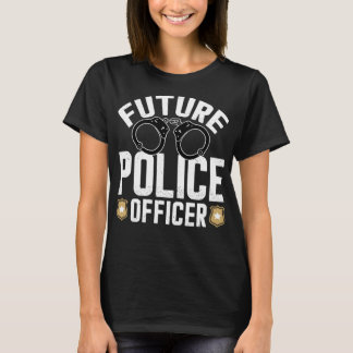 Future Police Officer Funny Costume Policeman Boys T-Shirt