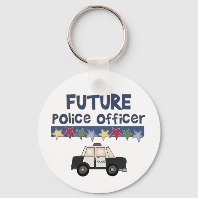 Future Police Officer  Key Ring (Front)