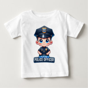Future Police Officer Kids T-Shirt - Cute Cartoon 