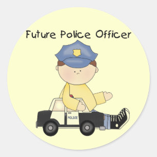 Future Police Officer Tshirts and Gifts Classic Round Sticker