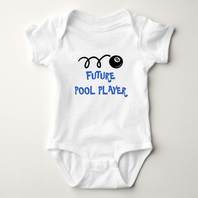 Future pool player | Cute baby clothes with 8 ball Bodysuit (Front)