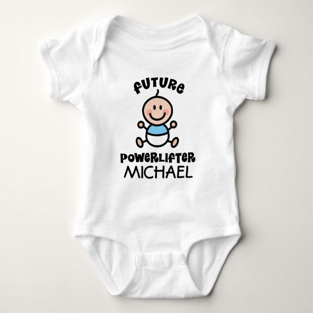 Future Powerlifter Personalised Baby Shirt (Front)