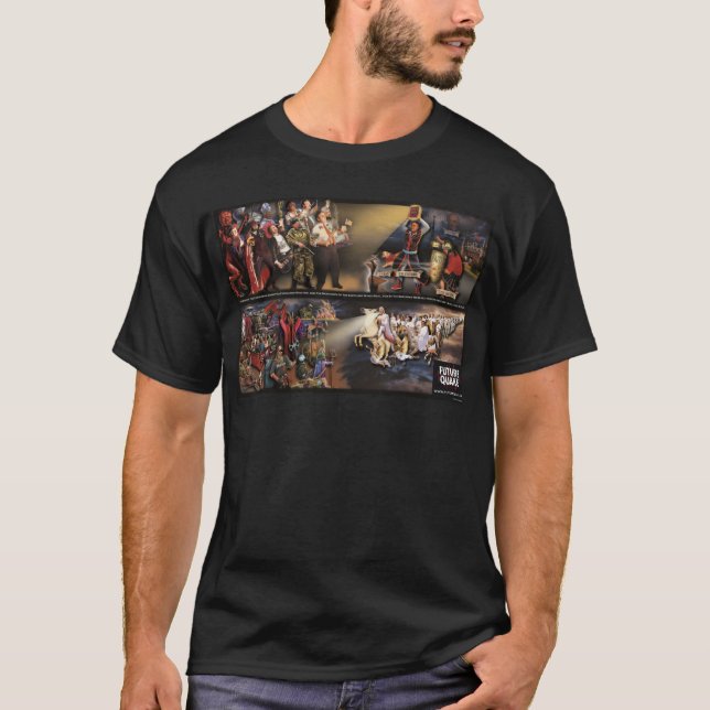 Future Quake Mural/Revelation Quote Dark Shirt (Front)