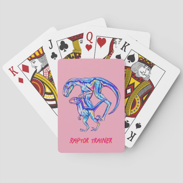 Future Raptor Trainer Velociraptor Playing Deck  Cards (Back)