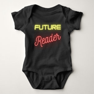 Future Reader Yellow Red Baby Bodysuit