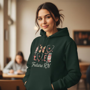 Future Registered Nurse Cute Nursing Student Gift Hoodie