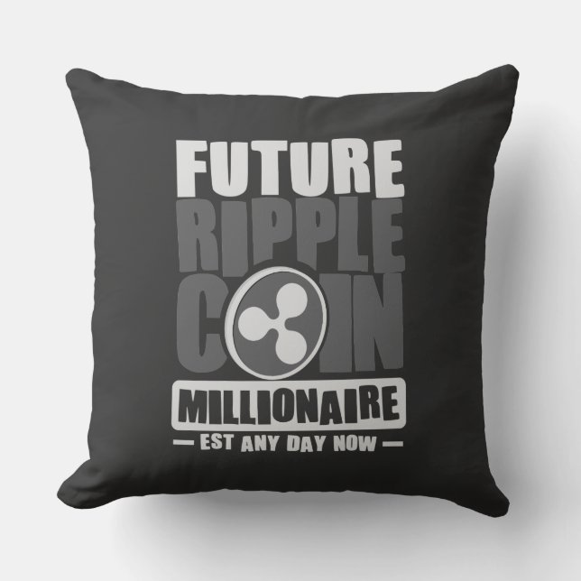 Future RIPPLE Coin Millionaire Cushion (Front)