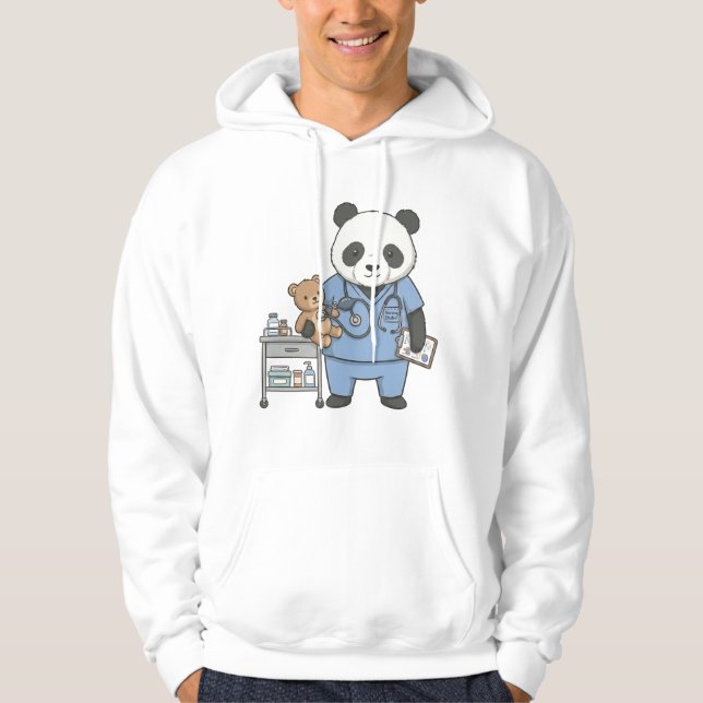 Future RN Panda: Adorable Medical Student  Hoodie (Front)