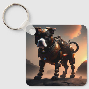 Future Robot Staffordshire Bull Terrier, Keyring