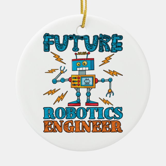 Future Robotics Engineer Ceramic Tree Decoration (Front)