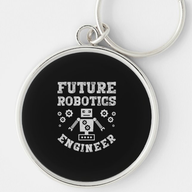 Future Robotics Engineer Funny Robot Engineering Key Ring (Front)