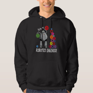 Future Robotics Engineer Technician Vintage Robot Hoodie
