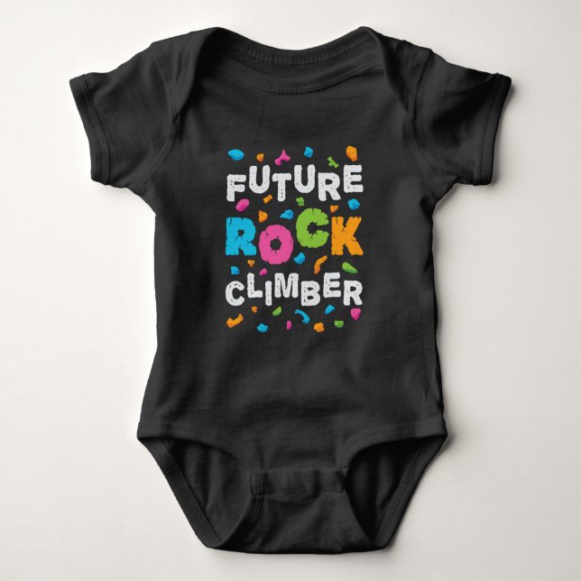 Future Rock Climber Baby Bodysuit (Front)