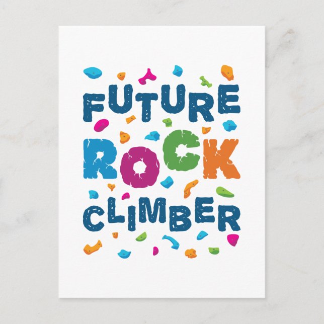 Future Rock Climber Climbing Bouldering Postcard (Front)