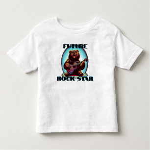 Future Rock Star Colourful Bear Toddler T-Shirt