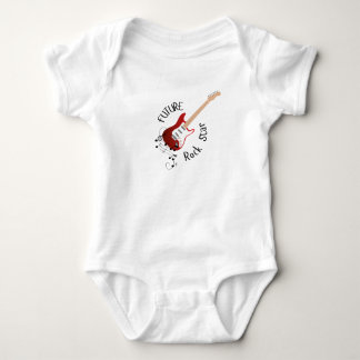 "Future Rock Star" Red Music Lovers Baby One Piece Bodysuit