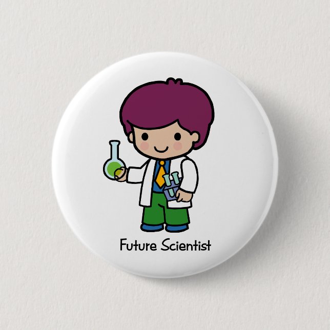 Future Scientist - Boy 6 Cm Round Badge (Front)
