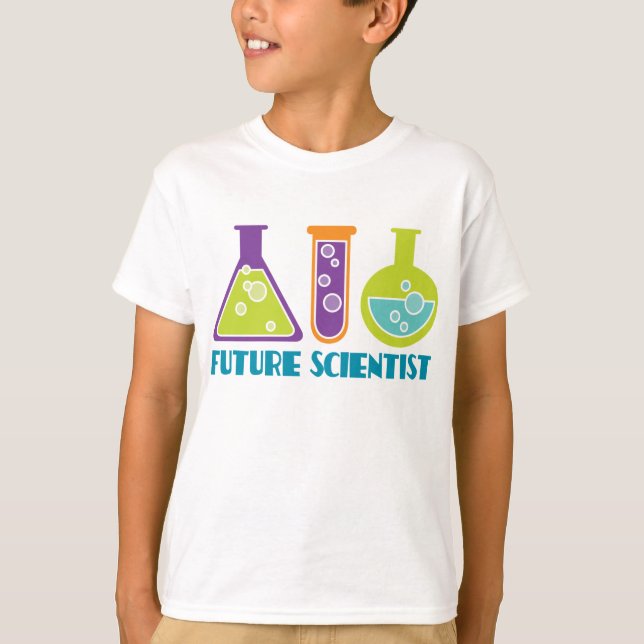 Future Scientist Cute Kids Lab Tee Shirt (Front)