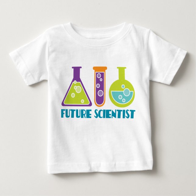 Future Scientist Cute Kids Laboratory Baby Tee (Front)